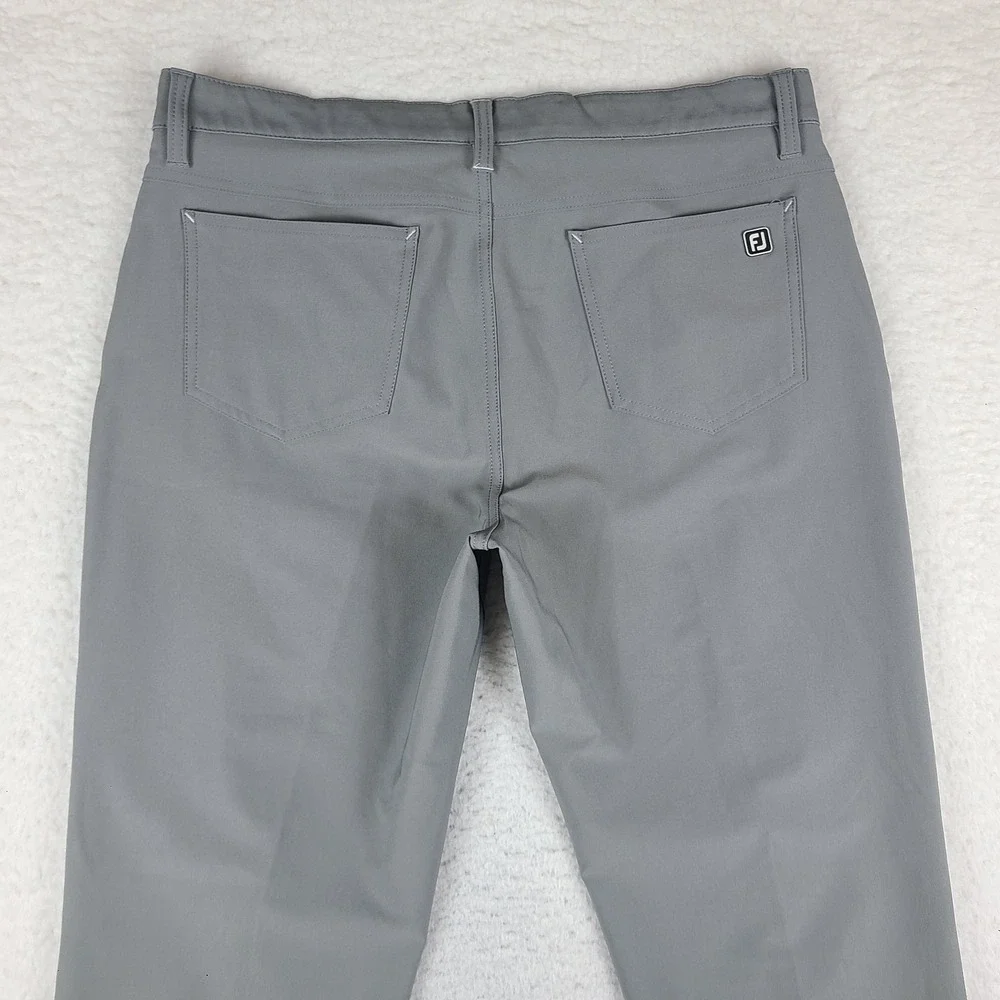 Foot Joy Pants Mens 35x31 Gray Straight Leg Performance‎ Tech Golf HEMMED